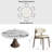 Stone Round Boydton With 4/6 Premium Solid Wood Leather Upholstered Dining Chairs For Kitchen/Dining Room-1663682362-1663682361-1663007669