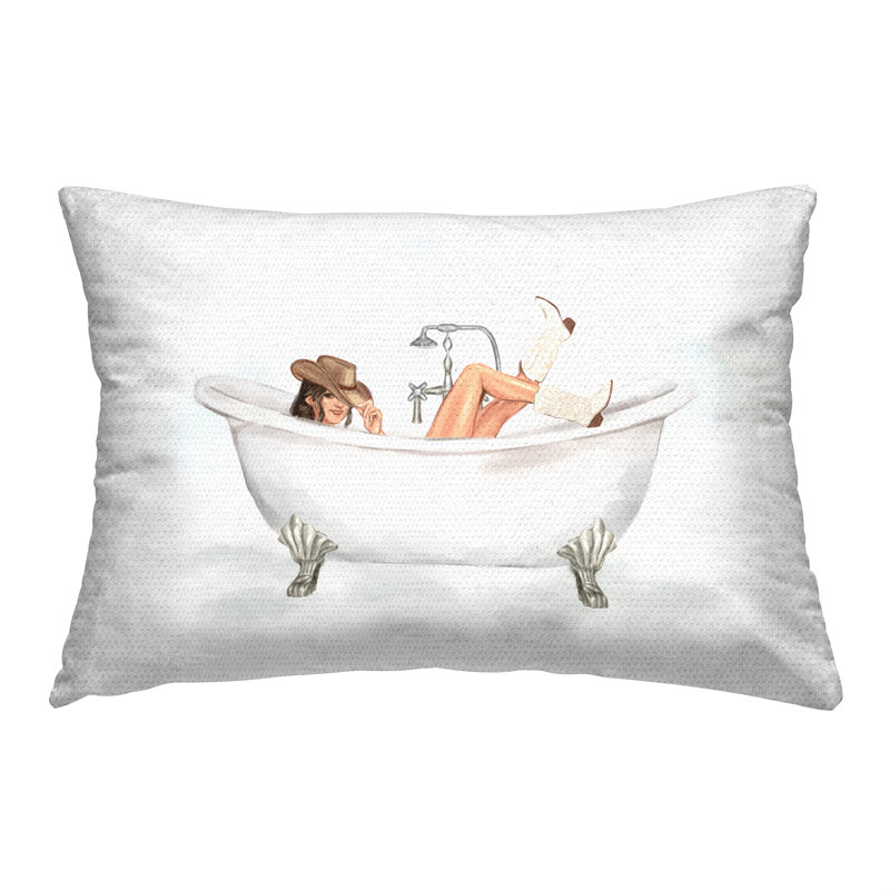 Polyester Lumbar Rectangular Indoor/Outdoor Pillow Cover & Insert
