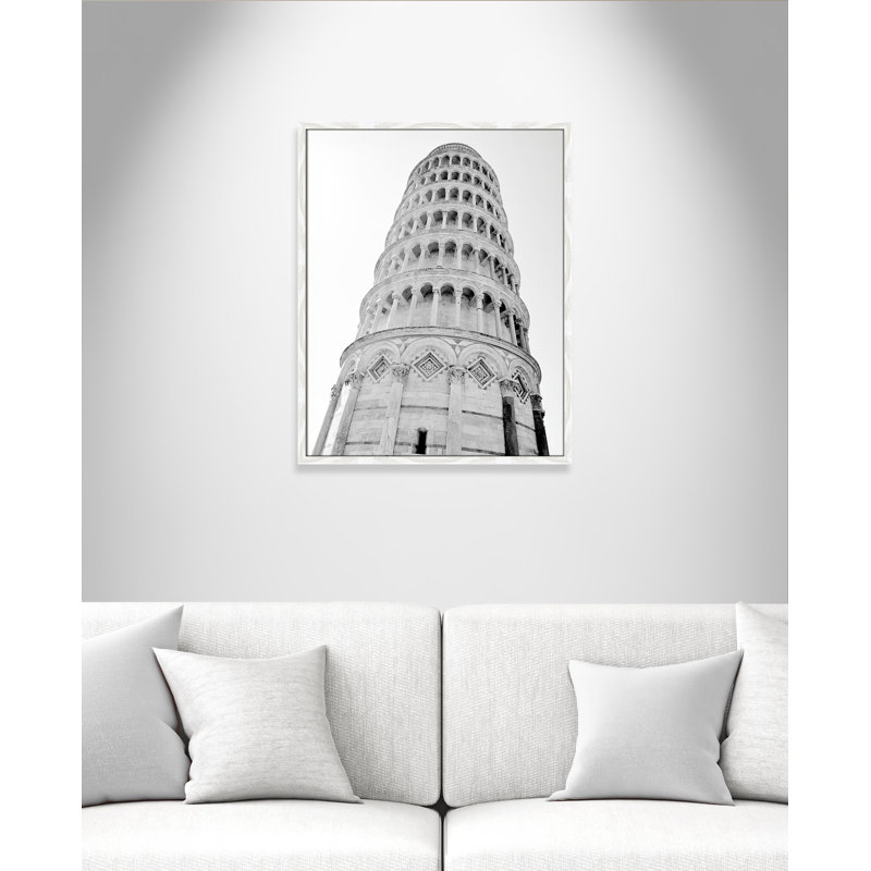 Iconic City Collection "Pisa" par Natalie Carpentieri, Cadre photo blanc, Non, H 29,5 po x l 23,5 po x P 0,75 po