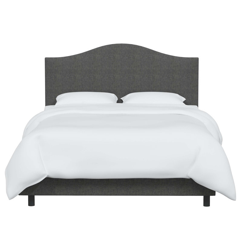 Morris Upholstered Standard Bed, Queen, Zuma Charcoal Textured Linen