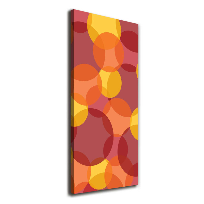 Colored circles 1 Piece Wrapped Canvas Wall Art
