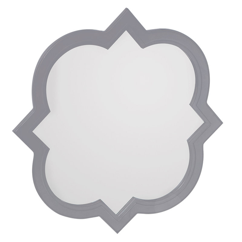 Cremeans Wood Flat Wall Mirror, Gray, 32" H x 32" W x 1" D
