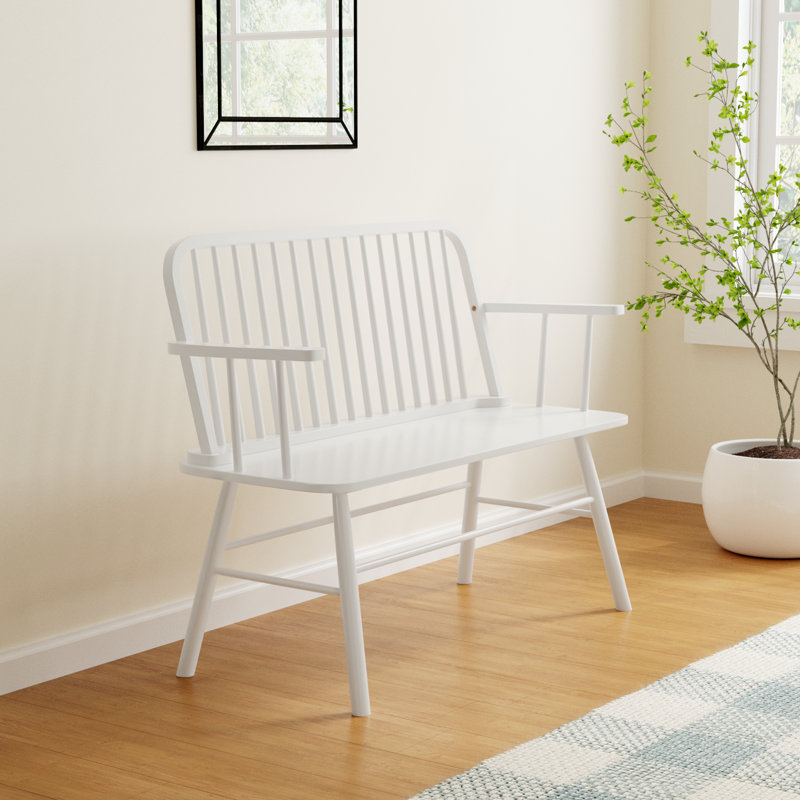 Sireen Solid Wood Bench, White
