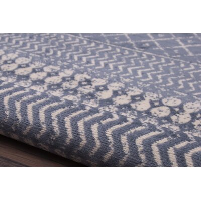 Foundry Select Tousignant Performance Blue Gray Rug & Reviews | Wayfair