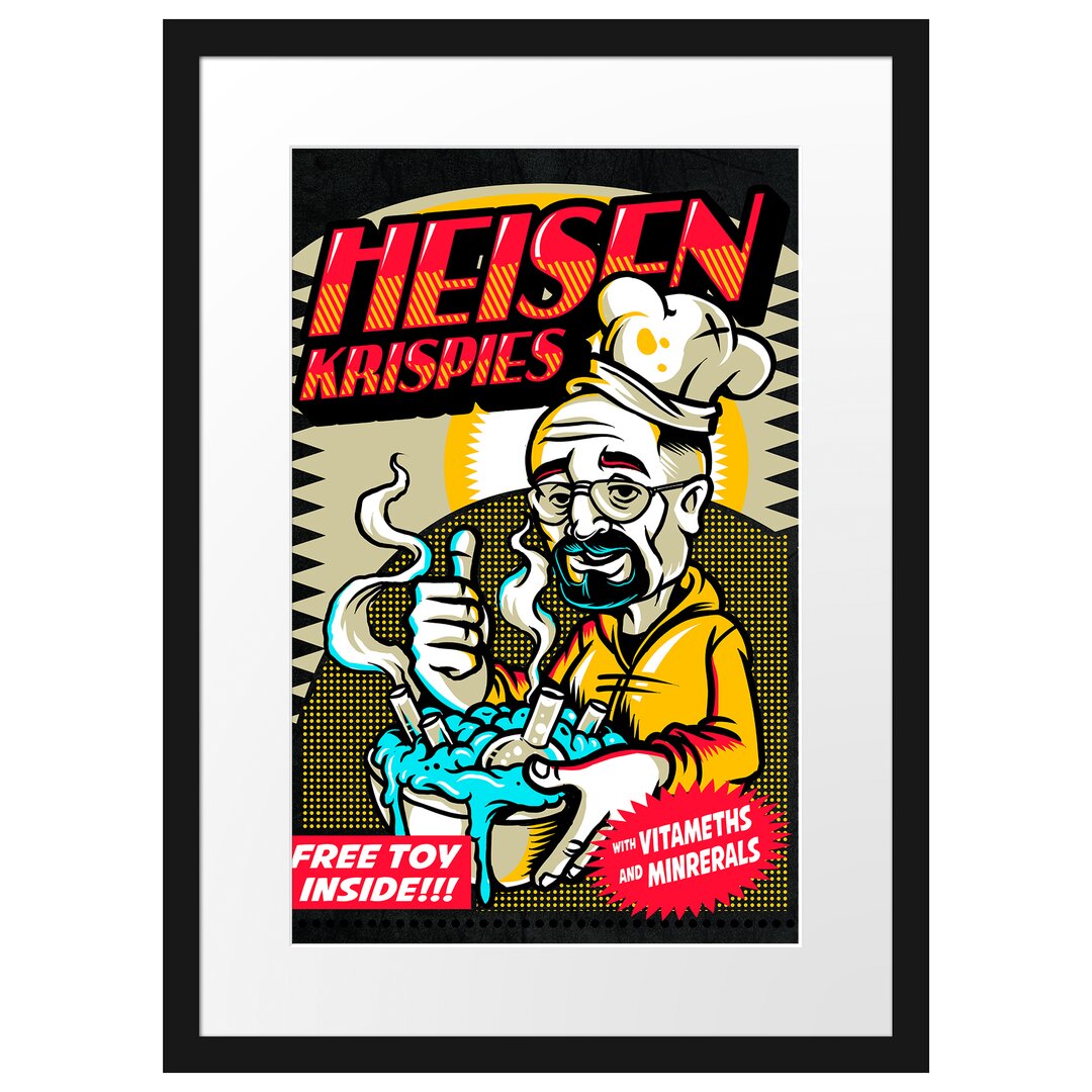 Gerahmtes Poster Heisen Krispies Black