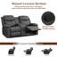 Causeuse inclinable manuelle en cuir 70 po avec chaufferette et massage Ambert-829211024