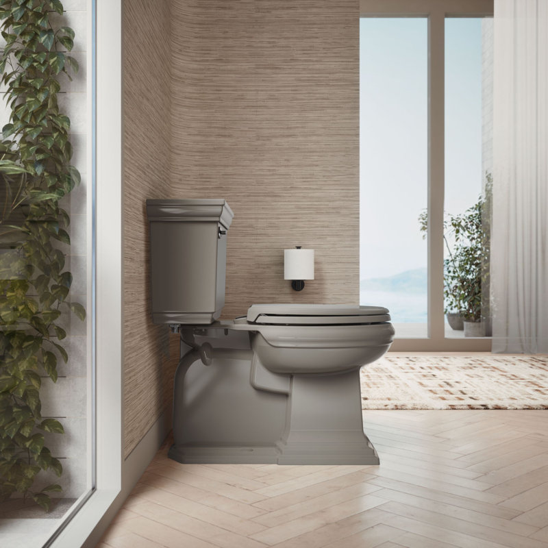 Glenbury Elongated Toilet Seat, Cashmere, Ready Latch