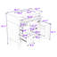 Meuble-lavabo autoportant élégant avec lavabo en céramique, grand rangement et tablette réglable-832032857-832032854