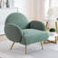 Accent Sherpa Chair Comfy Modern Living Room Chair Fabric Mid Century Bedroom Chair With Legs Arm Chair For Reading Bedroom Single (Set Of 2)-1809228506-1809228510