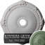 Médaillon de plafond Endurathane Heaton, DE 27 1/2 po x P 3 7/8 po x P 2 1/4 po (convient aux auvents jusqu'à 6 1/2 po), fini vert athénien peint à la main-28574664