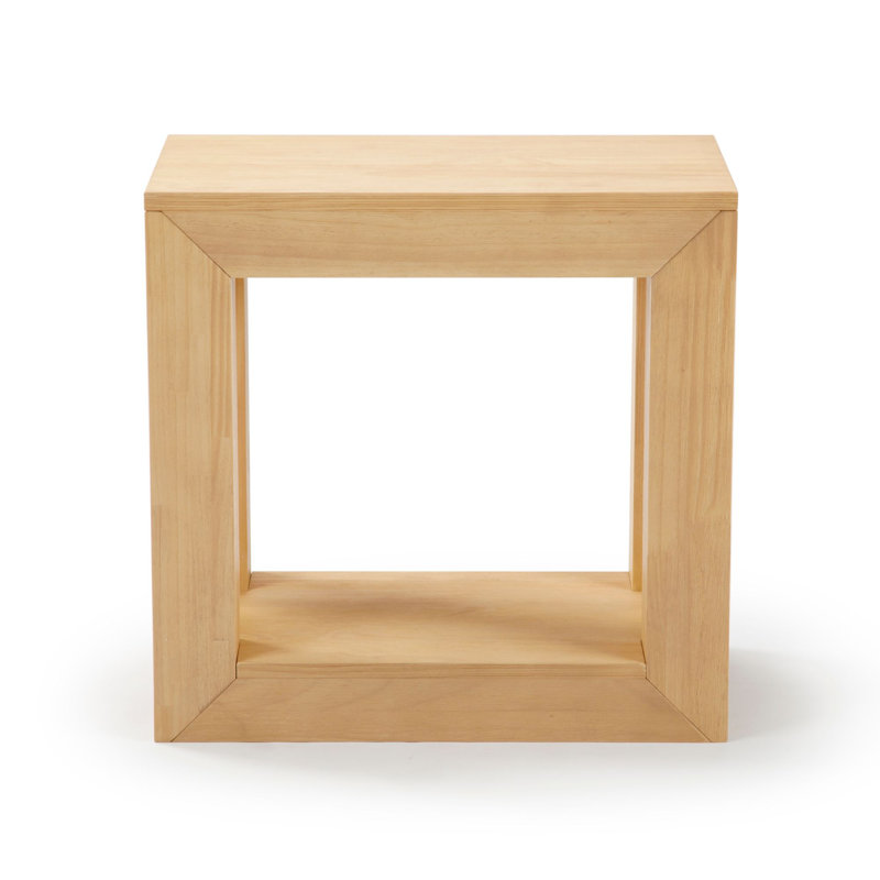 Dedie Solid Wood End Table, Blonde