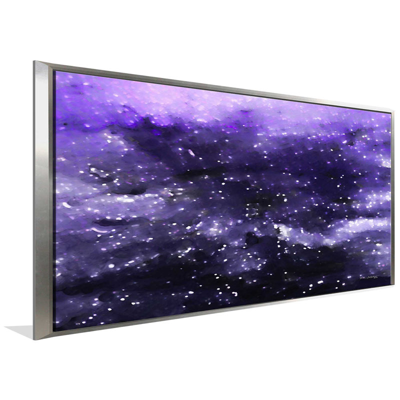 «Oververse, John 1: 5» par Mark Lawrence, reproduction d'art, Cadre flottant argent, H 21,5 po x l 33,5 po x P 2 po