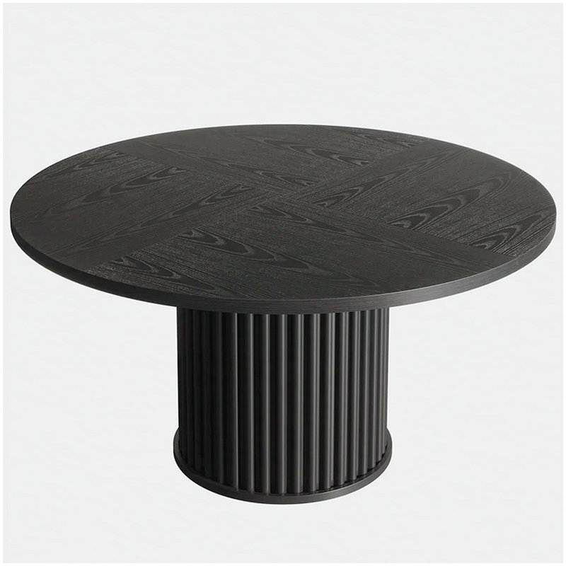 Rustic Table,Wood Kitchen Table,Round Dining Table,Conference table, Black