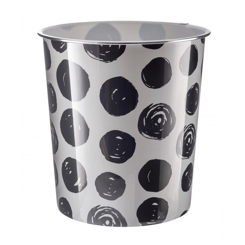 Olinka Plastic Open Waste Bin 7.7L Waste Paper Basket Bin Round Waste Basket Trash Can