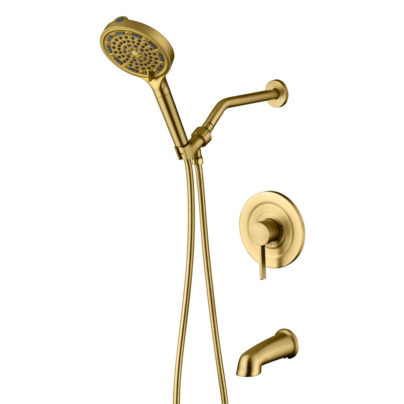 SUMERAIN Tub and Shower Trim Kit with Filtered Handheld Shower Head-Softening VC, 6 Settings Spray Modes Shower Faucet