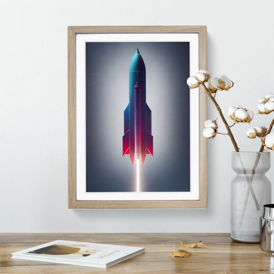 A Captivating Spaceship Rocket - Single Picture Frame Print
