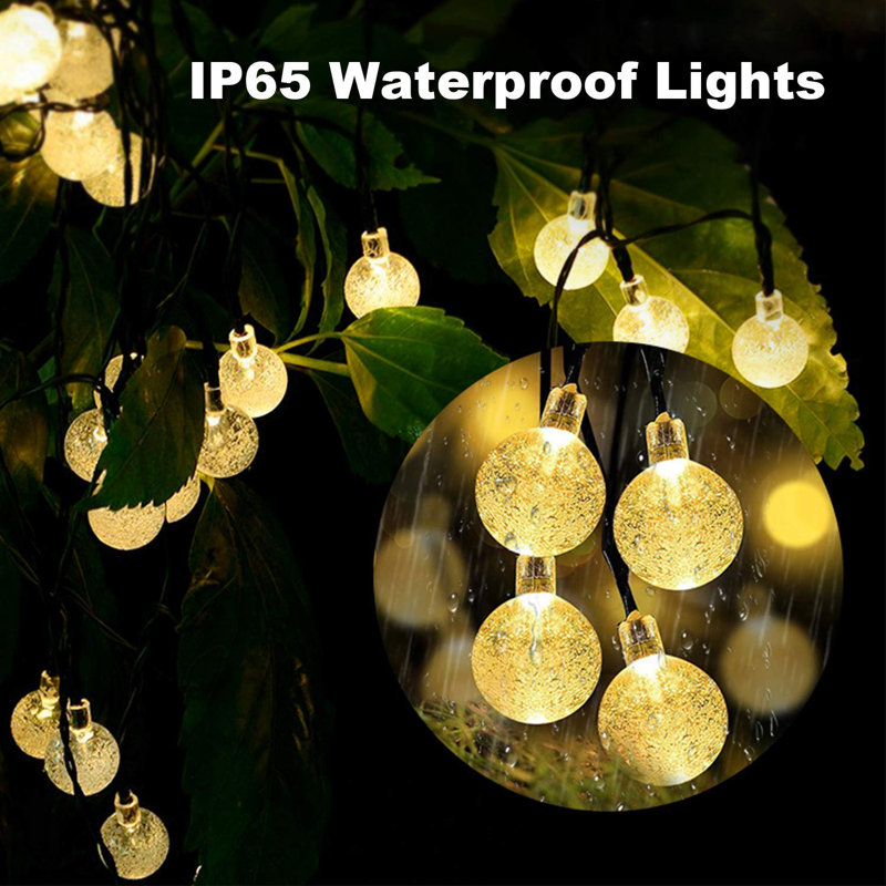 Outdoor 60 - Bulb 240'' Solar Powered LED Wide Angle LED String Light