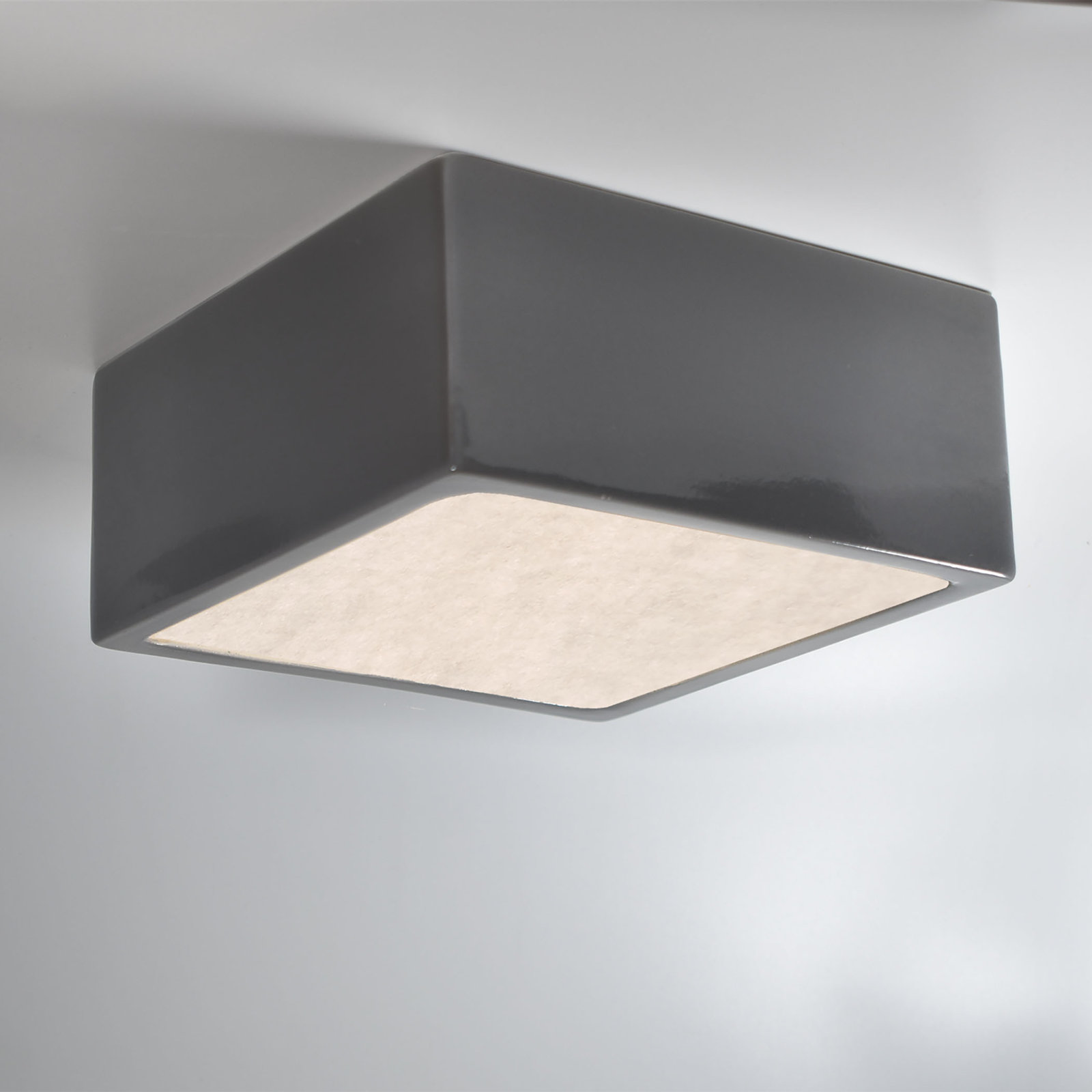 Leni Single Light LED Flush Mount, Gloss Gray