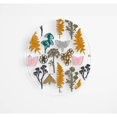 Handmade Traditional Plants & Flowers Wall Decor on Acrylic