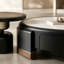 Ensemble de tables basses rondes haut de gamme avec tiroirs Home