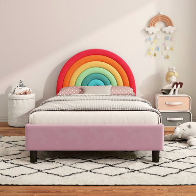 Lit plateforme tapissier Rainbow Design
