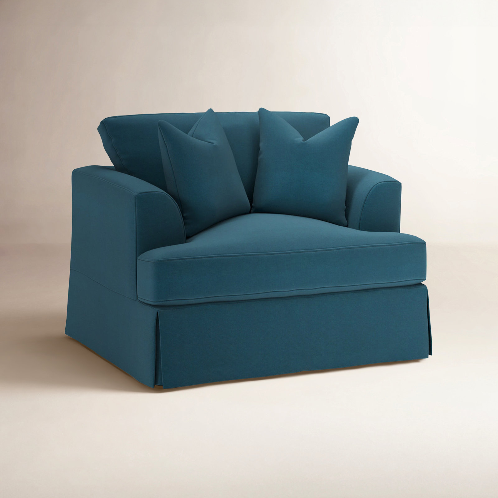 Lucia Upholstered Armchair, Bayou Midnight Canvas