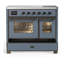 Cuisinière à induction de 40 pouces avec 6 éléments à induction en bleu gris (garniture brunie) Majestic III Series-124828934-124828939