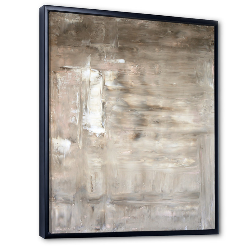 Art moderne gris et bleu II 2FL47799, Cadre noir, H 20 po x l 12 po x P 1 po