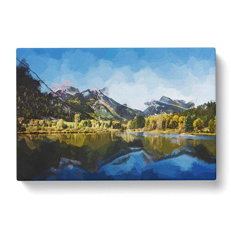 Alpine Lake in Colorado in Abstract - Wrapped Canvas, 50cm H x 76cm W x 3cm D