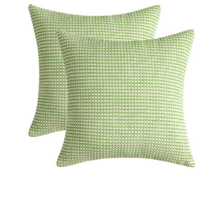 Ensemble de 2 housses de coussin en velours côtelé deux tons