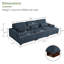 Canapé modulaire en velours côtelé 127,6 po-897010158