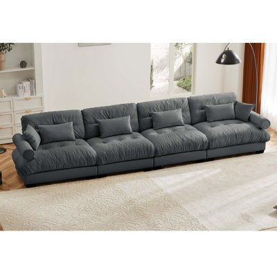 Canapé modulaire surdimensionné à assise profonde et coussins