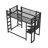 Loft Bed With Desk, Twin Size Metal Loft Bed-1355595333