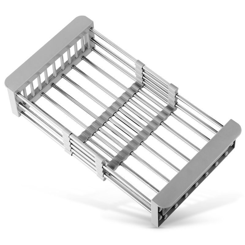 Adjustable Stainless Steel Over The Sink Dish Rack