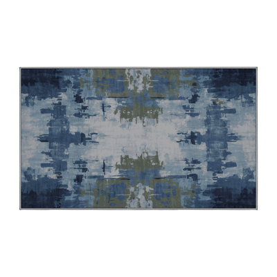 Machine Washable Gray Area Rug