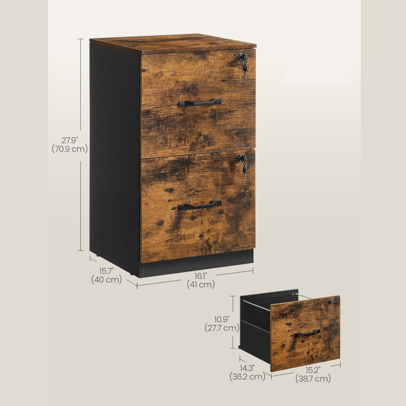 41 cm W 2 -Drawer Filing Cabinet