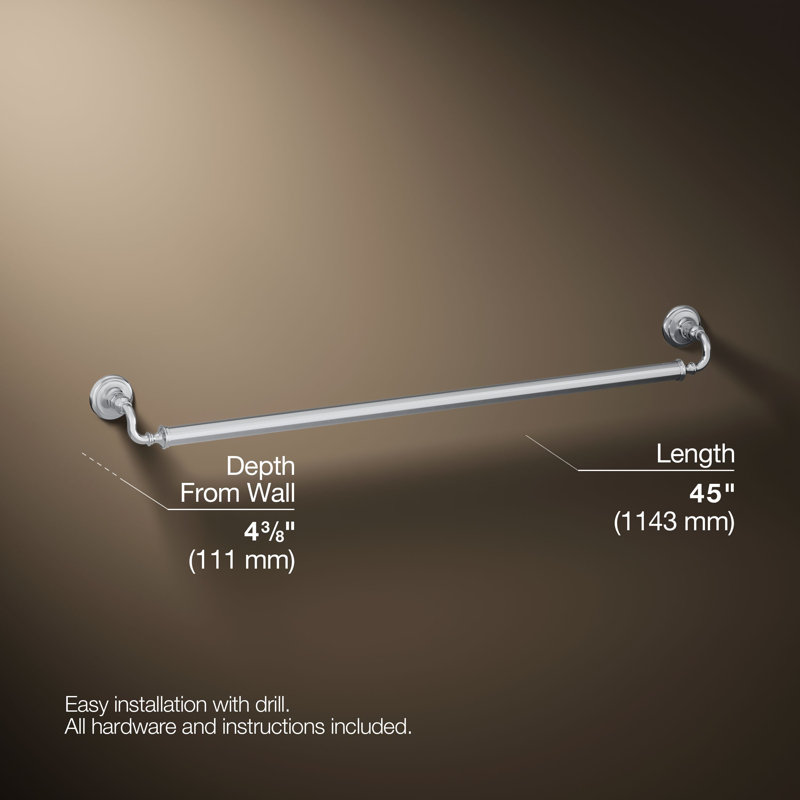 Artifacts Grab Bar, 42"W, Polished Chrome