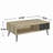 1-Drawer Engineered Wood Coffee Table, Distressed Pine