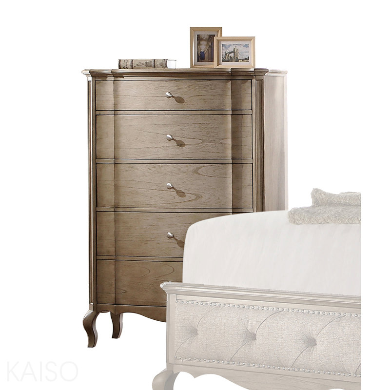 Commode antique à finition taupe