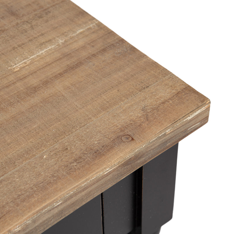 Console en bois avec tablette de rangement en prime, Noir, noir, noir, noir