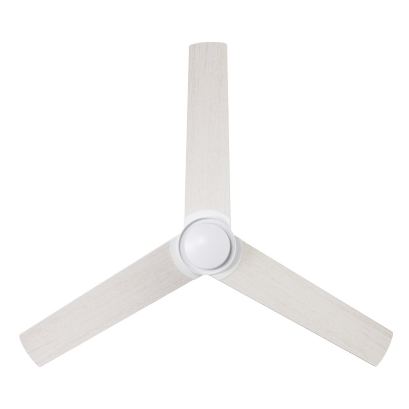 Ambit Downrod Ceiling Fan, Matte White, Handheld Remote Control, Whitewash