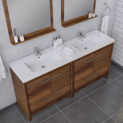 Ensemble de meuble-lavabo double 72 po Feike