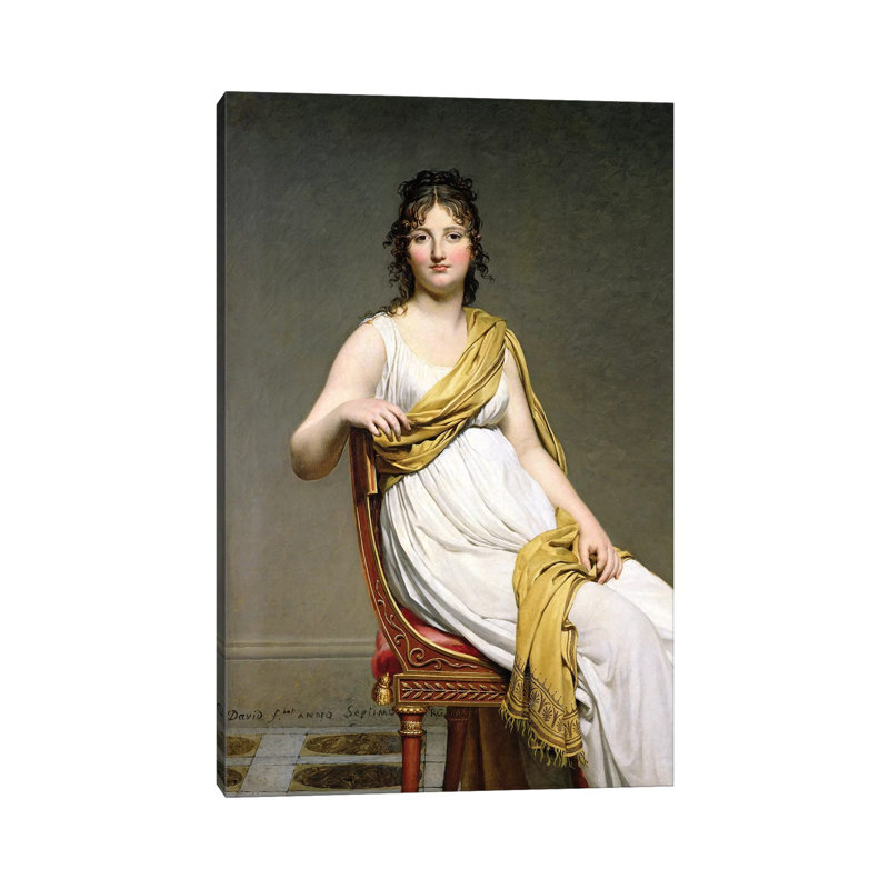 Portrait Of Madame Raymond De Verninac, 1798-99 by Jacques-Louis David - Wrapped Canvas Painting