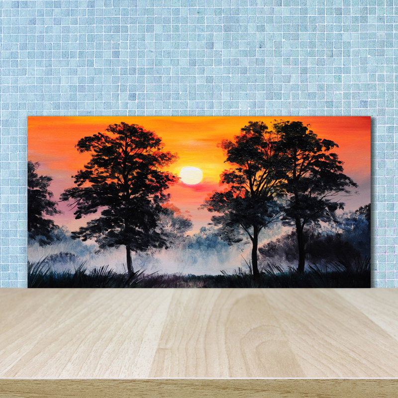 Gelincik 50cm W x 100cm L Glass Peel and Stick Panel