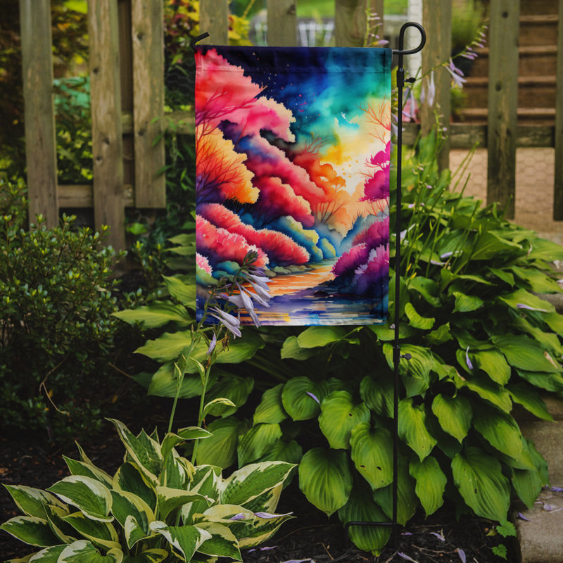 Drapeau de jardin double en polyester H 15,5 po x l 11,25 po