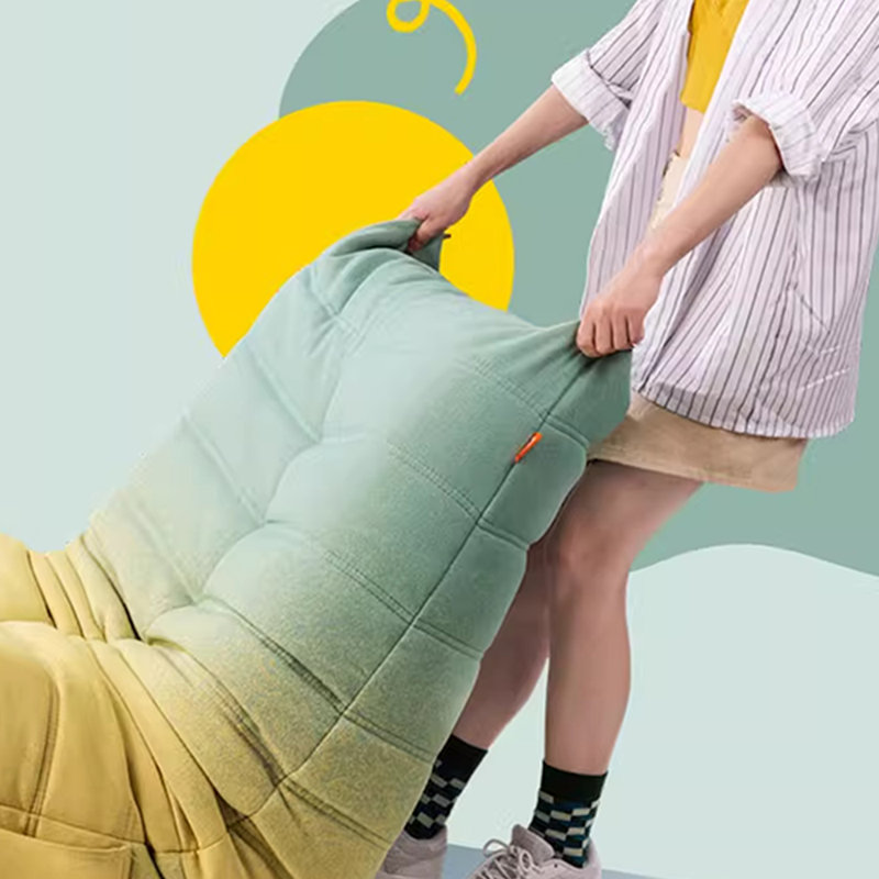 Cute and fashionable lounge chair, Yellow/Cyan