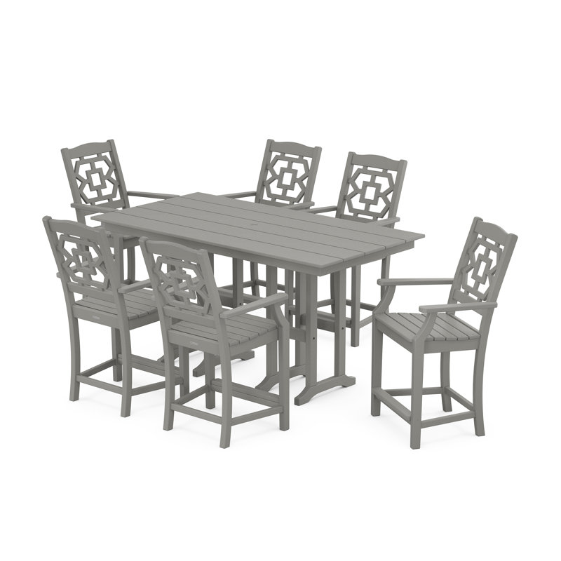 Ensemble repas pour 6 personnes Chinoiserie, Gris ardoise