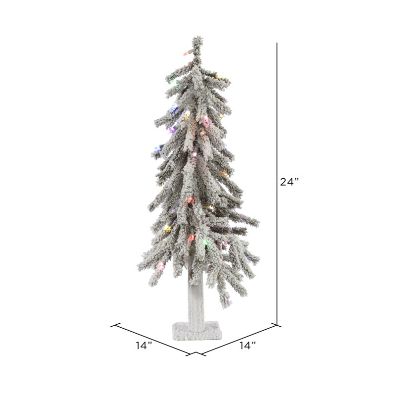 2' Lighted Pine Christmas Tree