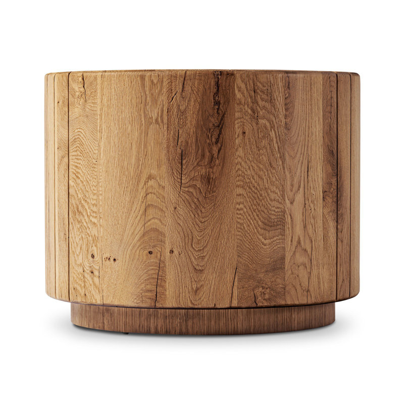 Renan End Table, Reclaimed French Oak