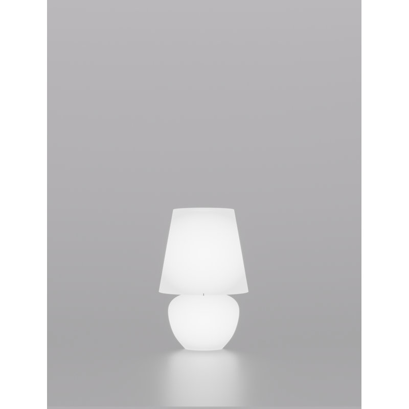 Naxos Table Lamp Mn White Matt Glossy White E12 Ul, 13" H x 8" W x 8" D